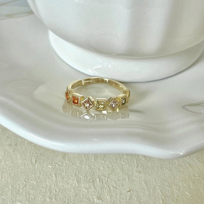 Copper Flower Butterfly Open Rings