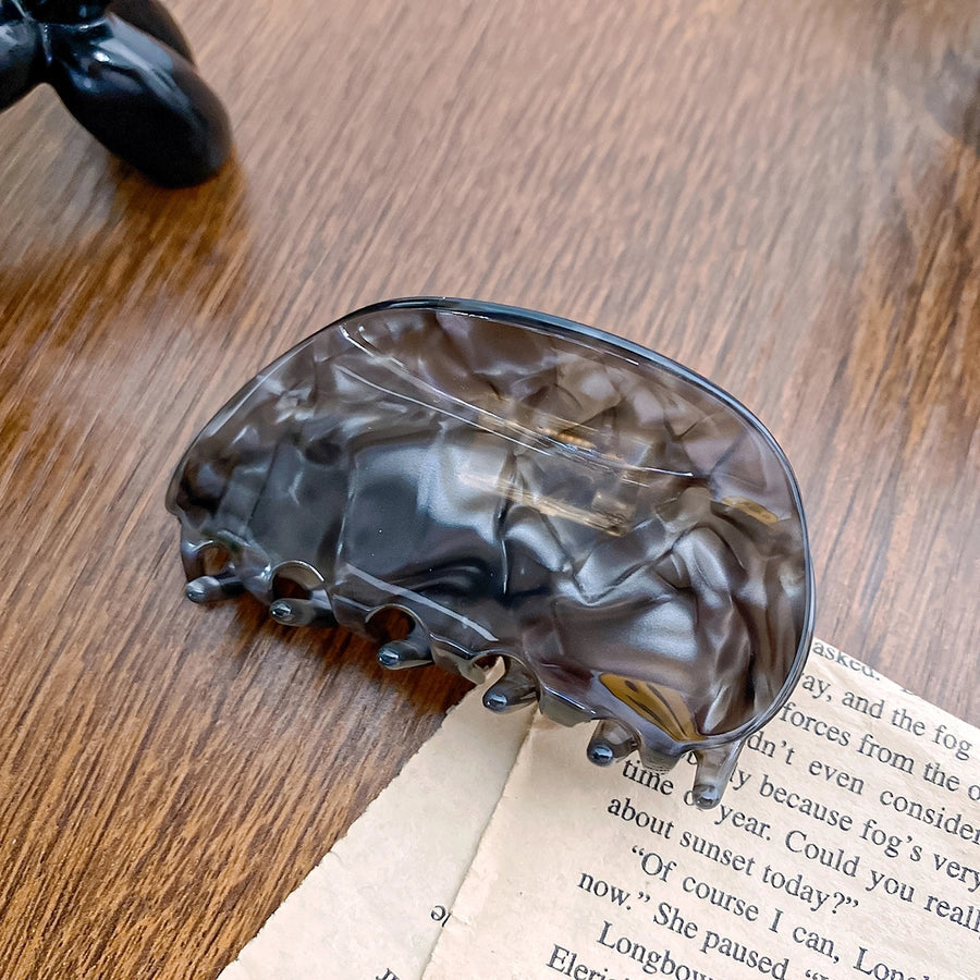 cute color block acetic acid sheets printing hair claws