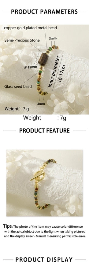 Copper Beaded Round Copper Bracelets