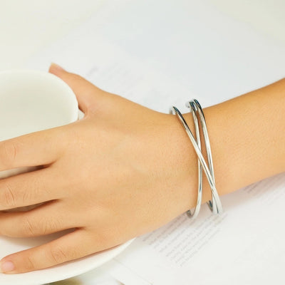 IG Style Retro Simple Style Knot 304 Stainless Steel Bangle In Bulk