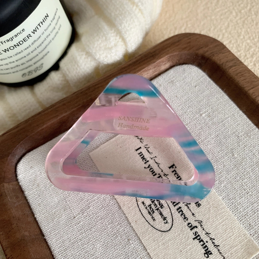 Women's Korean Style Triangle Acetic acid sheets Hair Claws