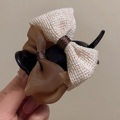 vintage style bow knot alloy cloth hair claws