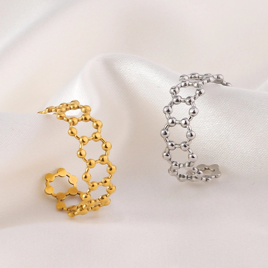 Jewelry Elegant Geometric Simple Titanium Steel Open Rings