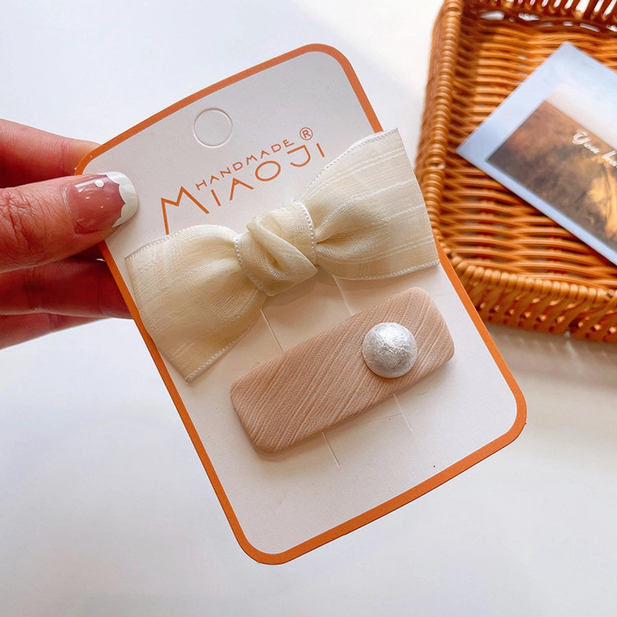 kid's elegant cartoon cloth bowknot hair clip