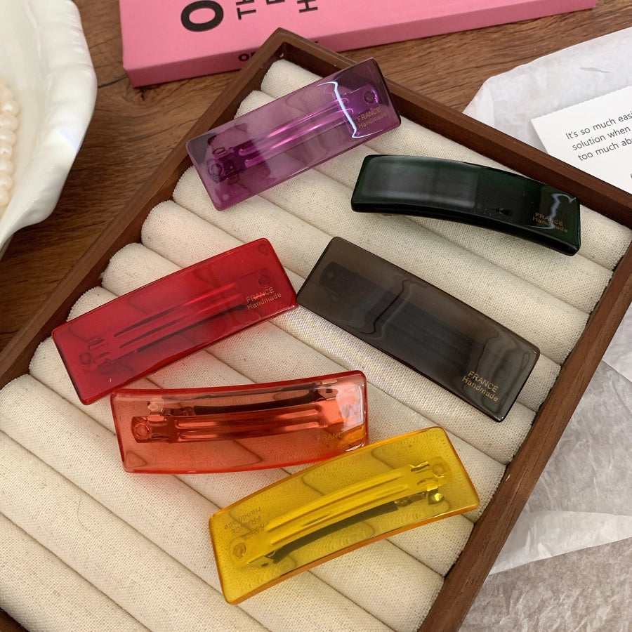 Women's Basic Simple Style Classic Style Arc Injection Molding Hair Clip