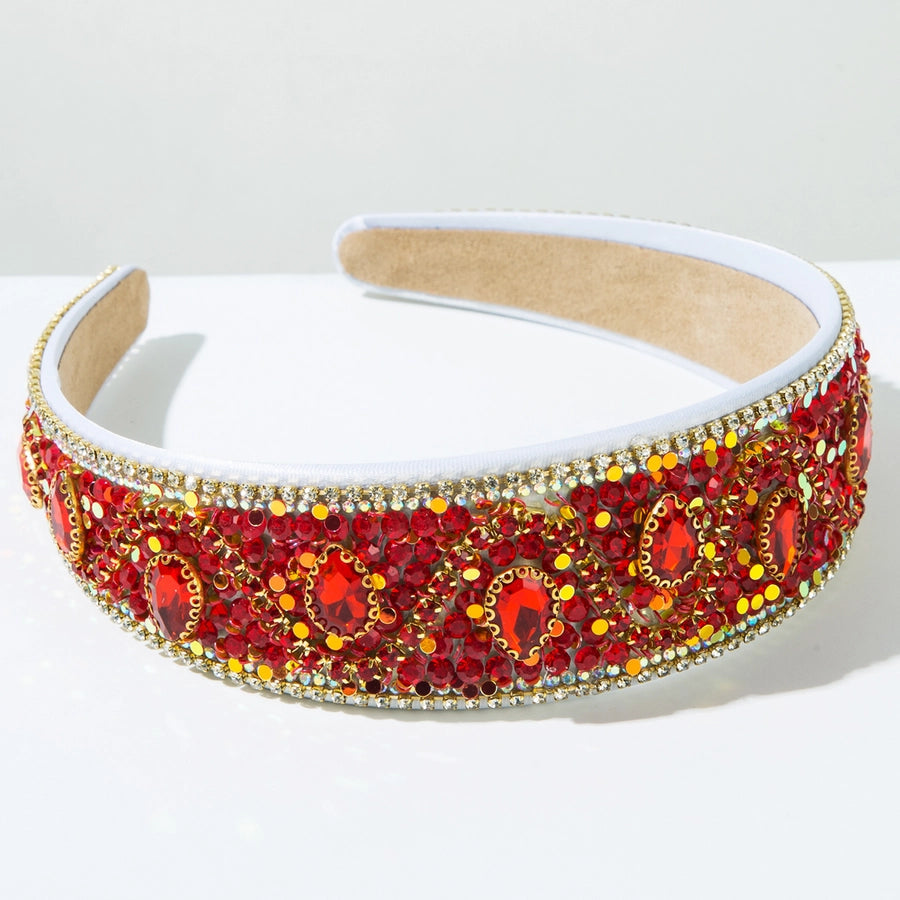 Women's Casual Elegant Classic Style Round Sequin Alloy Inlay Sequins Rhinestones Hair Band