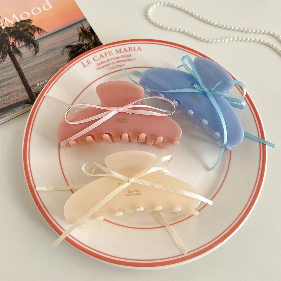 Women's Sweet Simple Style Bow Knot Acetic acid sheets Hair Claws