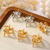 Jewelry Casual Elegant Modern Style Star Titanium Steel 18K Gold Plated Plating Open Rings