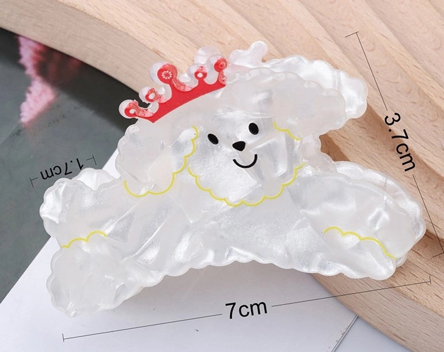 simple style dog crown pvc hair claws 1 piece