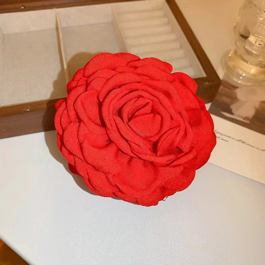 Fabric Flower Hairpin Headwear Back of Head Large Grab Clip Advanced Sense Hairpin Disc Hair Elegant Shark Clip Hair Accessories for Women