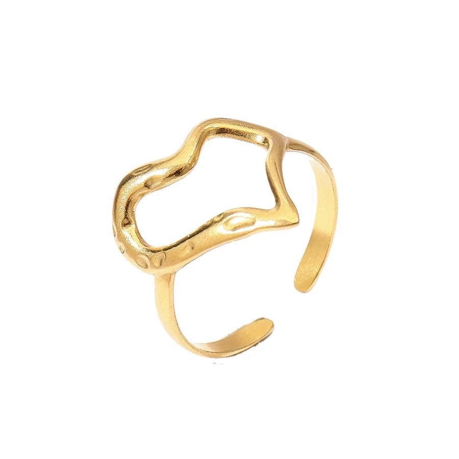 Jewelry Retro Devil's Eye Star Heart Shape 304 Stainless Steel Open Rings