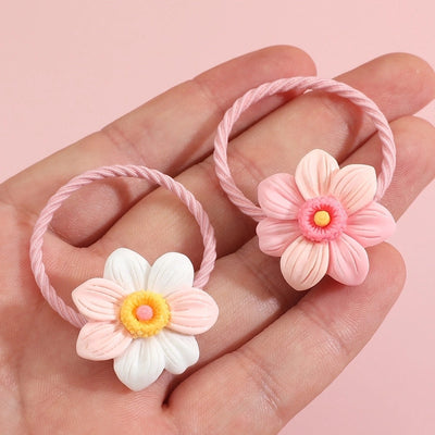 Kid'S Sweet Flower Resin Hair Tie