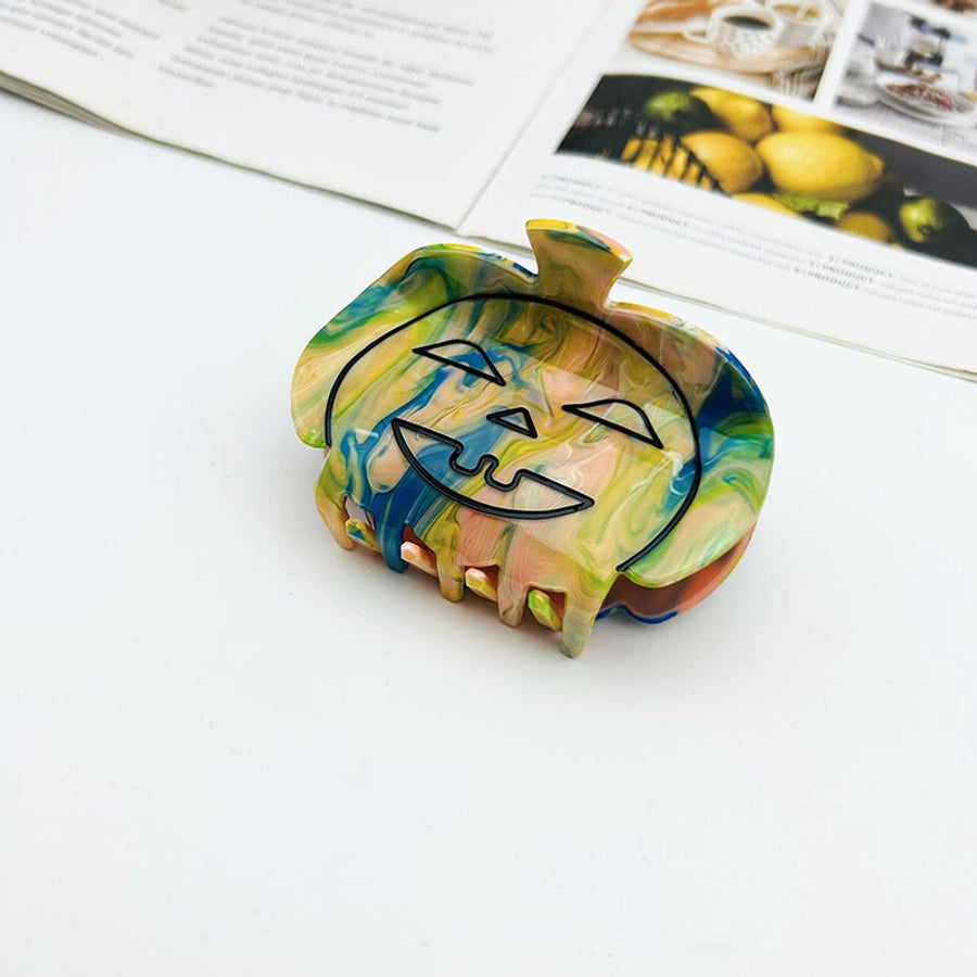 Halloween Original Design Women's Skull Arylic Carving Hair Clip Hair Claws