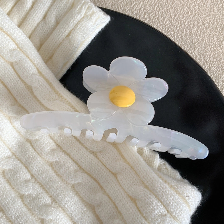 Women's Korean Style Flower Acetic acid sheets Hair Claws