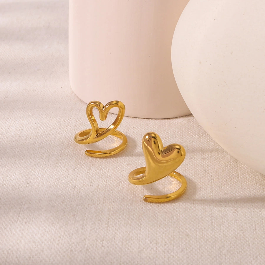 Jewelry Vintage Style Simple Style Geometric 304 Stainless Steel 18K Gold Plated Open Rings