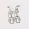 1 Pair Elegant Retro Pentagram Oval Plating Inlay Copper Zircon 14K Gold Plated Drop Earrings