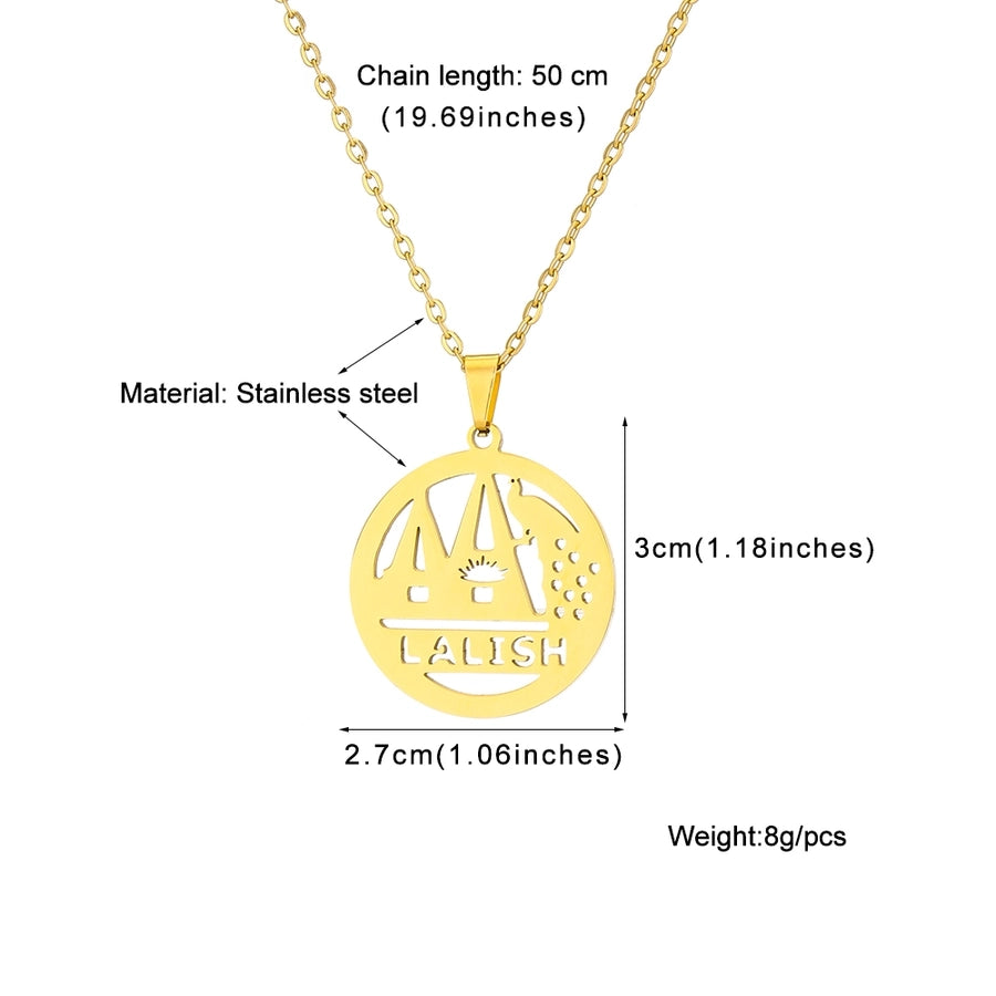 Jewelry Ethnic Style Geometric Peacock 201 Stainless Steel 304 Stainless Steel 18K Gold Plated Stainless Steel Necklaces