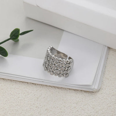 Copper Geometric Solid Color Open Rings