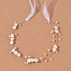 bridal headdress pearl three-petal flower handmade headband