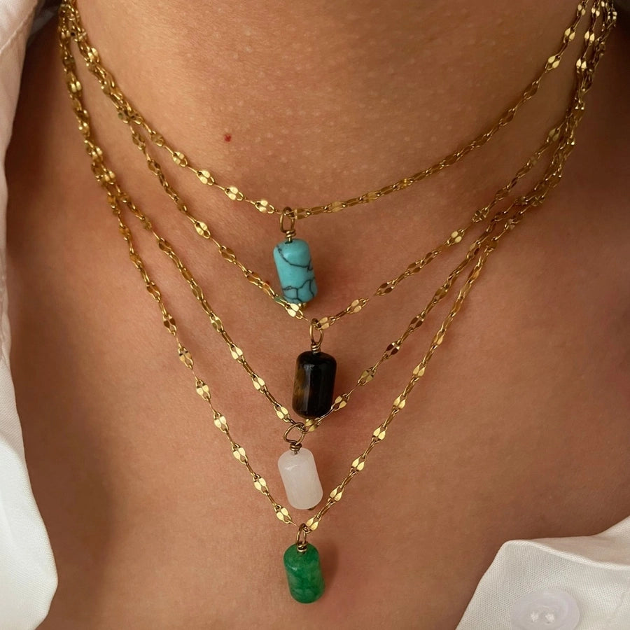 Jewelry Simple Style Classic Style Geometric 316L Stainless Steel  Plating Pendant Necklace