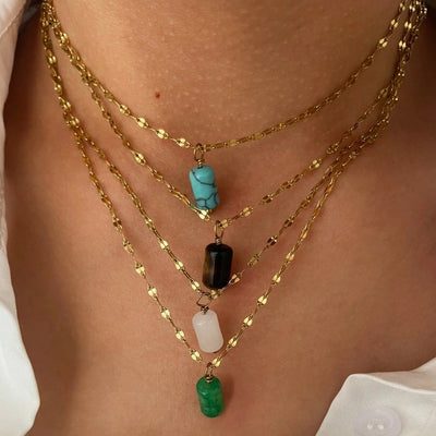 Jewelry Simple Style Classic Style Geometric 316L Stainless Steel  Plating Pendant Necklace