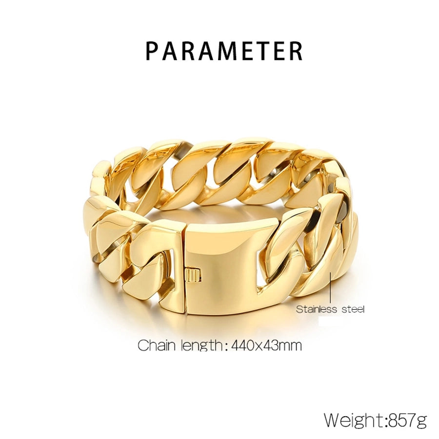 Hip-Hop Vintage Style Geometric 304 Stainless Steel 18K Gold Plated Women's Necklace