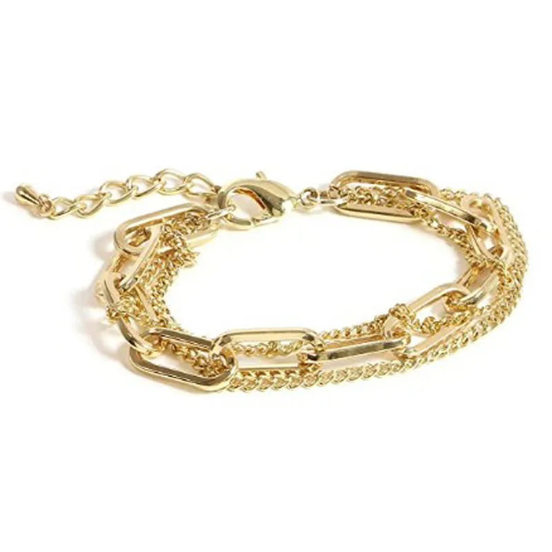 1 piece fashion geometric alloy women's bracelets