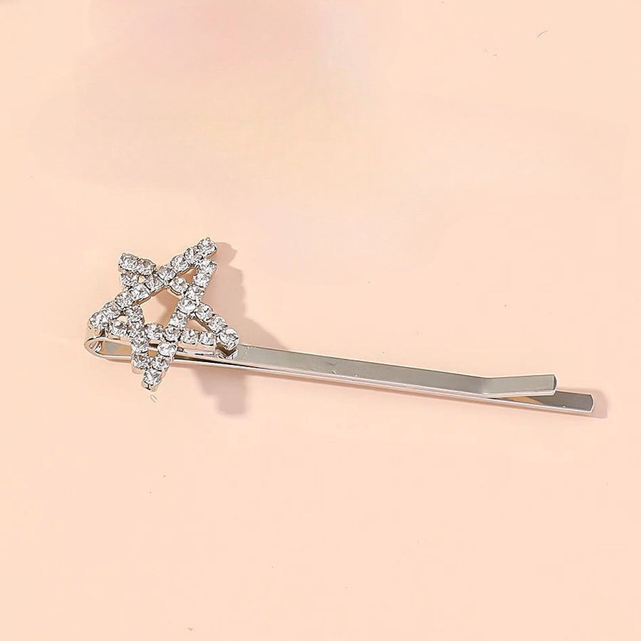 Women's IG Style Simple Style Star Rhinestone Hollow Out Inlay Rhinestones Hair Clip
