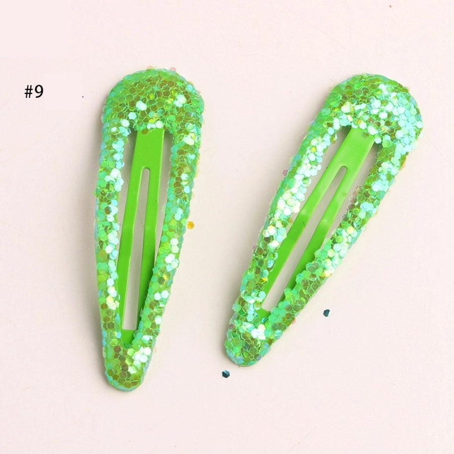 girl's simple style water droplets sequin hair clip
