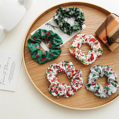 Christmas Romantic Women's Santa Claus Handmade Hair Tie