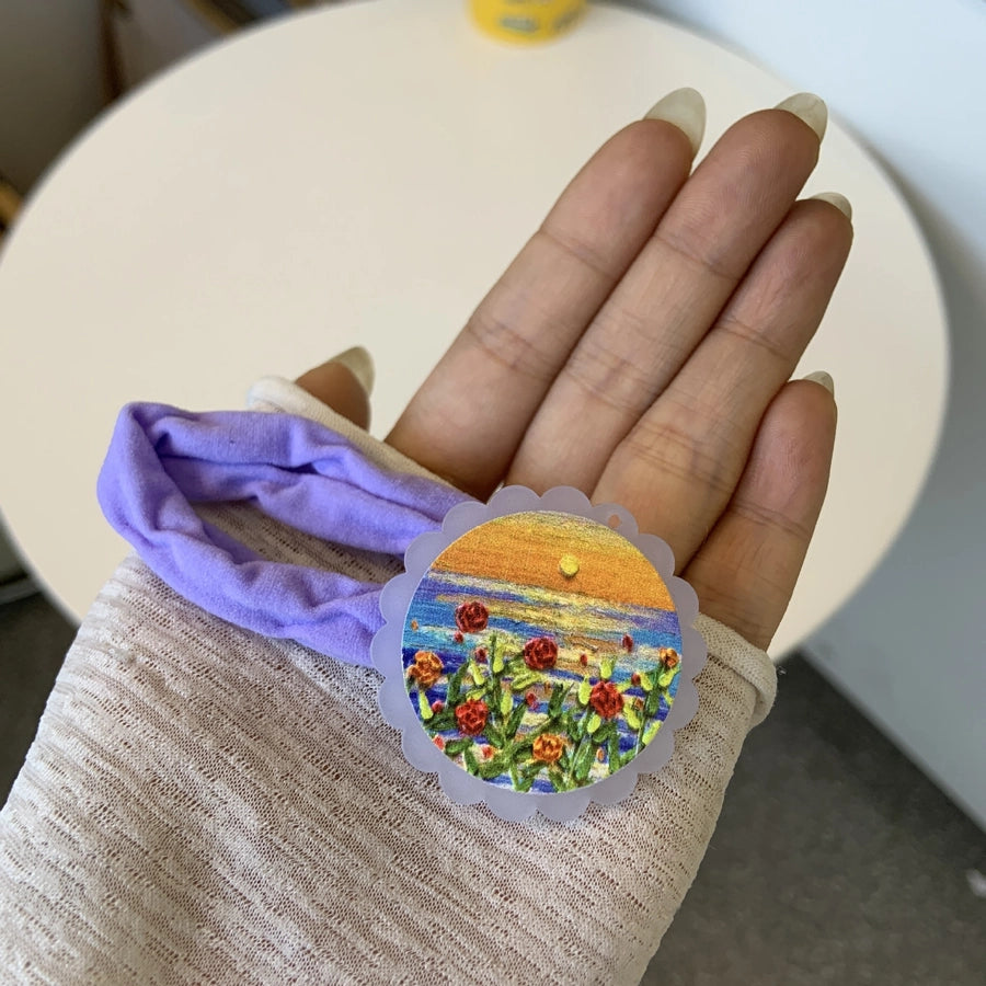 Women's Cartoon Style Flower Arylic Hair Tie