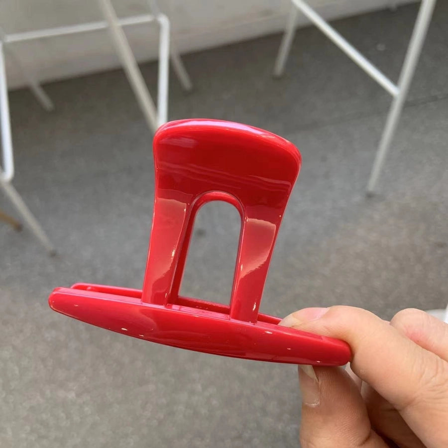 Women's Simple Style Top Hat Solid Color Plastic Hair Claws