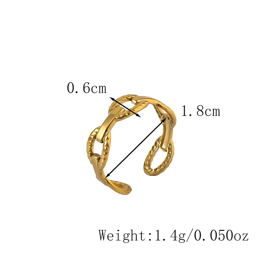 Jewelry Elegant Geometric Titanium Steel Open Rings