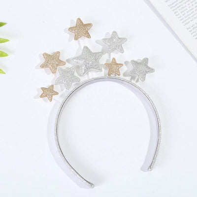 new Christmas creative small fresh five-pointed star children's hairband hair accessories metal around the side headband