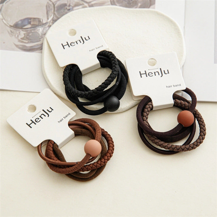 simple style solid color acrylic hair tie 1 set