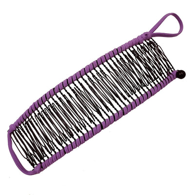 elegant solid color metal insert comb