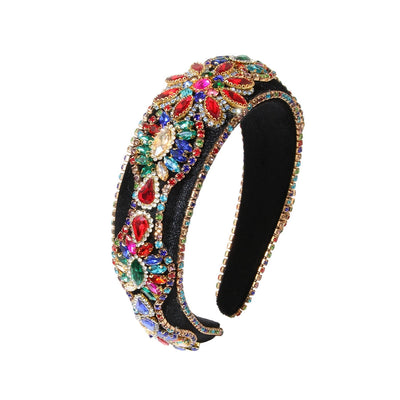Women's Elegant Streetwear Geometric Flannel Rhinestones Hair Band