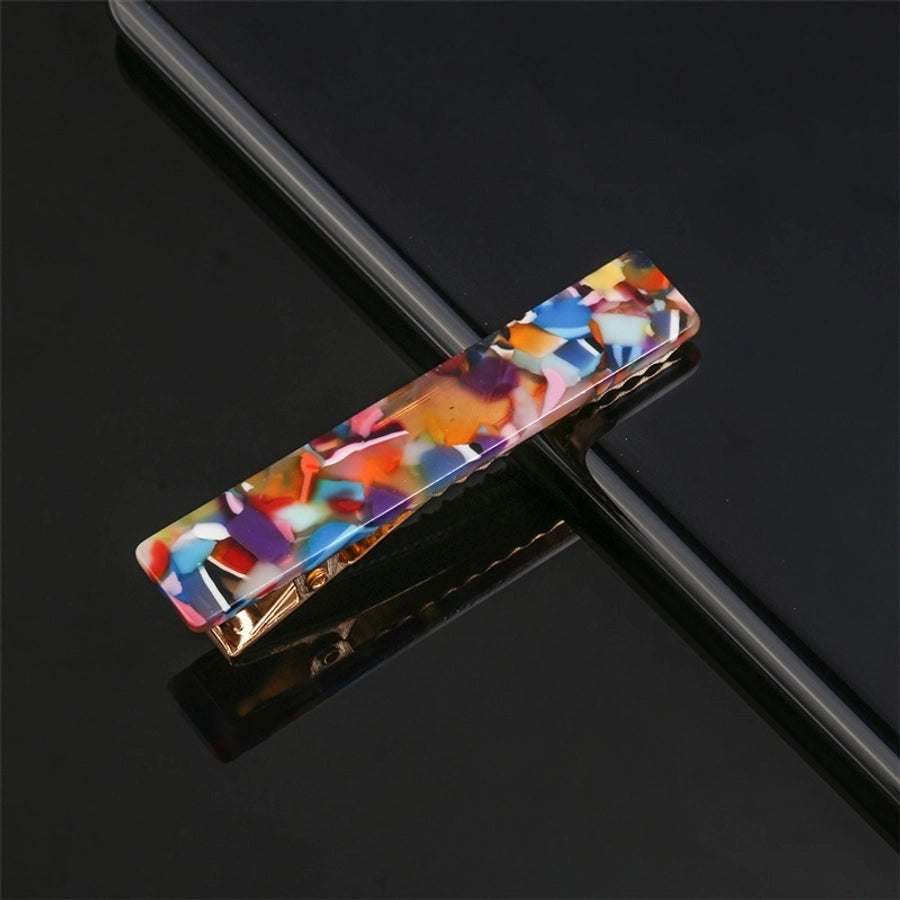 fashion marble acetic acid sheets metal hair clip 1 piece