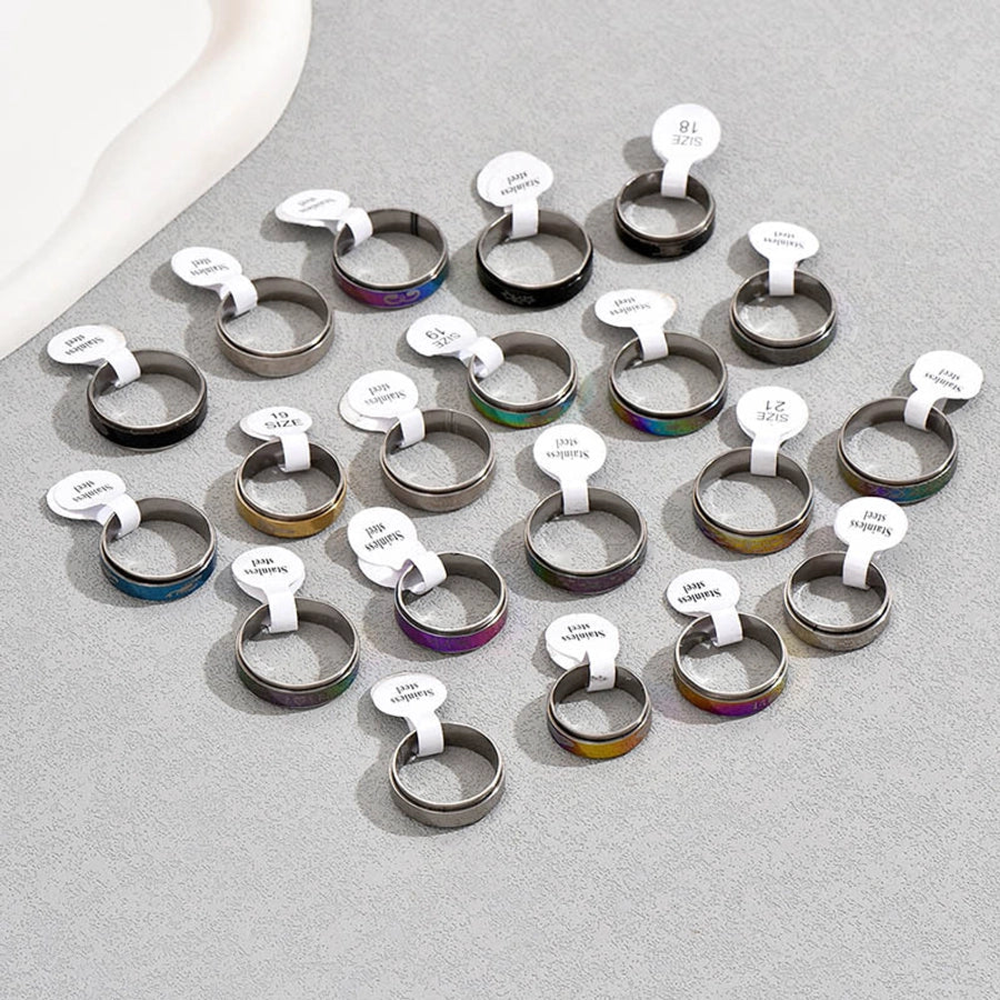 Jewelry Simple Style Geometric Titanium Steel Rings