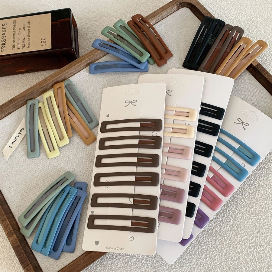 simple style classic style solid color alloy hair clip