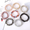 elegant geometric imitation pearl rhinestone hair tie