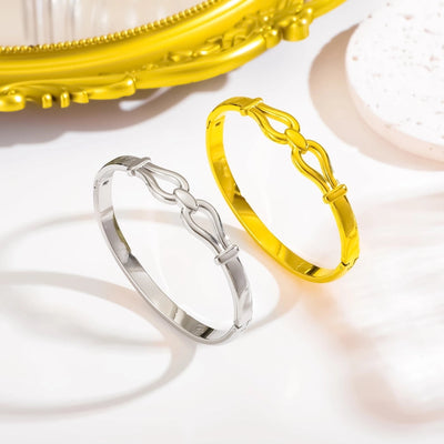 Vintage Style Simple Style Streetwear Geometric 304 Stainless Steel Bangle In Bulk