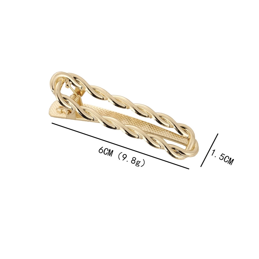 Women's Simple Style Solid Color Metal Plating Hair Clip