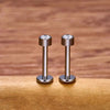1 Piece Lip Rings Simple Style Shiny Panda Glasses Spider Pure Titanium Titanium Alloy Zircon 14K Gold Plated White Gold Plated Lip Rings Ear Cartilage Rings & Studs