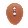 1 Piece Belly Rings Hip-Hop Sexy Heart Shape 316 Stainless Steel  Copper Plating Zircon White Gold Plated Gold Plated