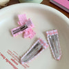 Women's Sweet Bow Knot Cloth Inlay Rhinestones Hair Clip Hair Tie