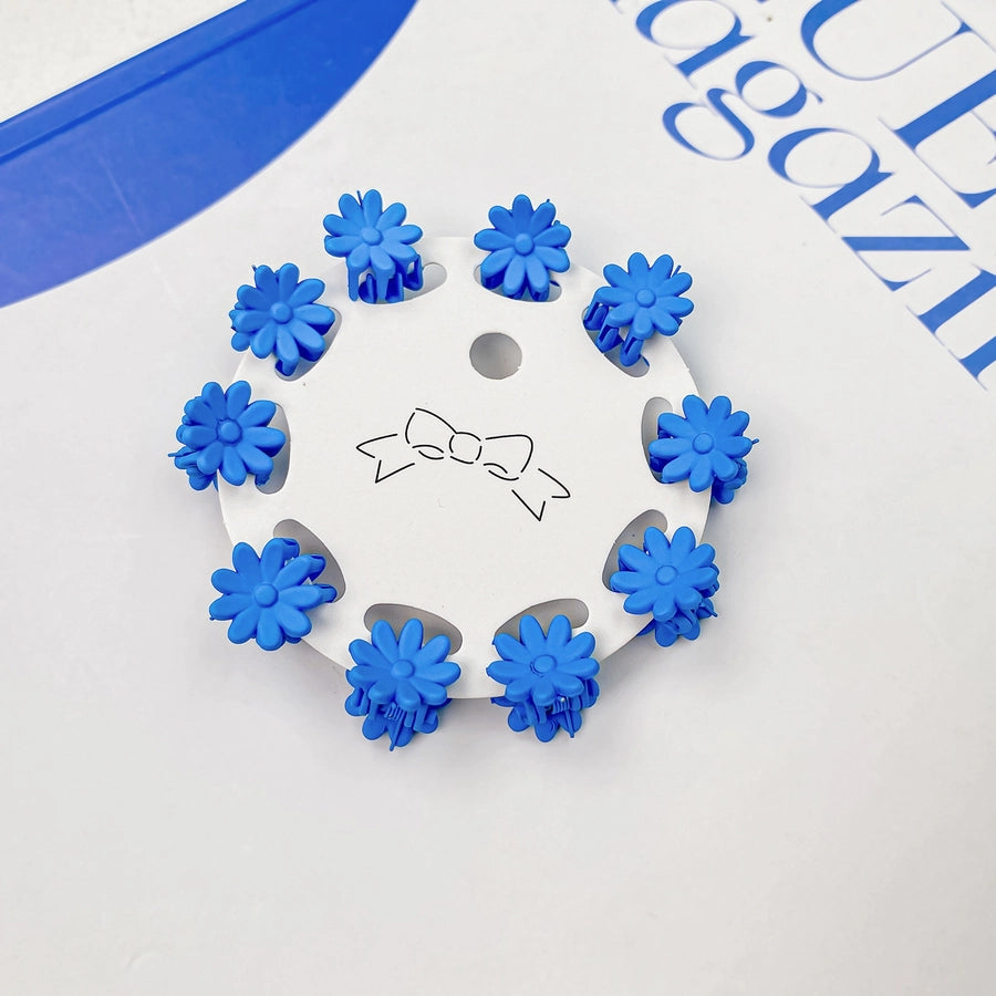 basic star flower plastic handmade hair claws