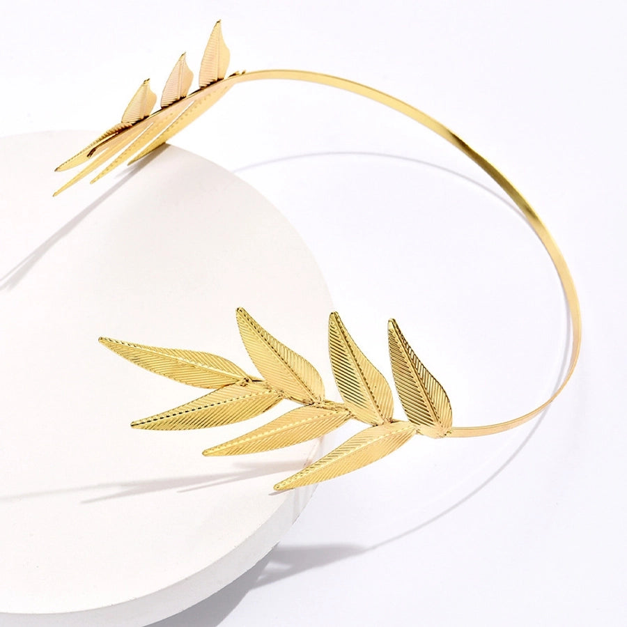 simple style leaf alloy hair band 1 piece
