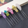 women's ig style geometric alloy handmade inlay crystal hairpin