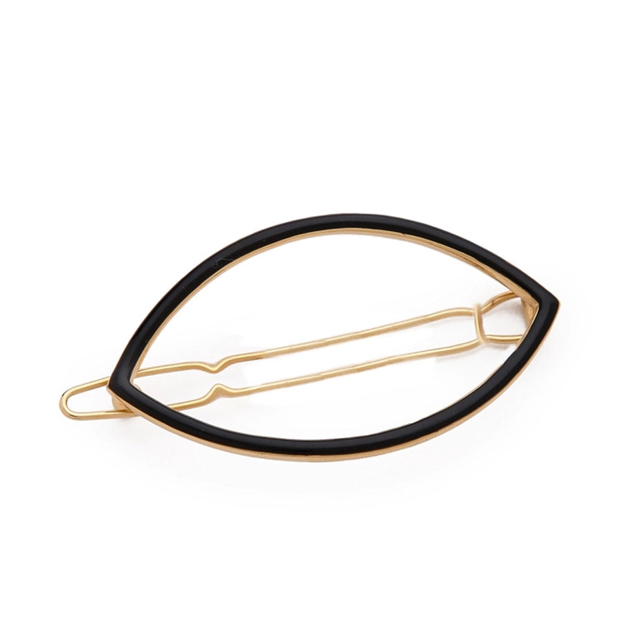 factory direct sales hot sale in europe and america minimalist ornament alloy dripping geometric ellipse-shaped hairpin ornament